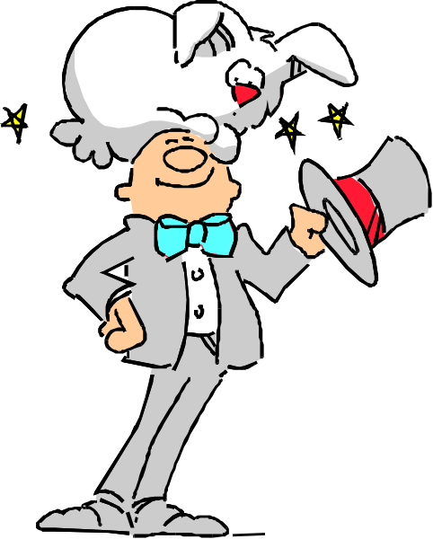 The cartoon shows a character dressed as an entertainer with top hat holding cane, standing on stage next to bird in flight above him; background is black.