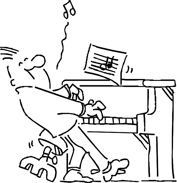 The black and white photo shows a simple line drawing of two rectangles with different lengths on top of each other against an empty background.