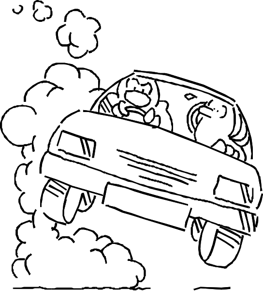 The image shows a black square with white lines creating an abstract pattern against a gray background.