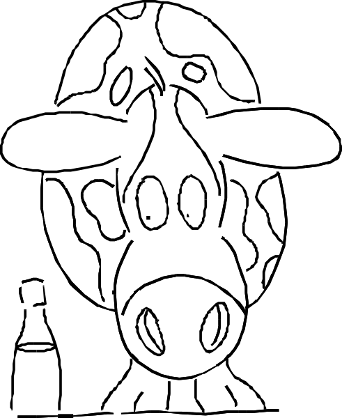 The image shows a black square with white lines creating an abstract pattern against a gray background.