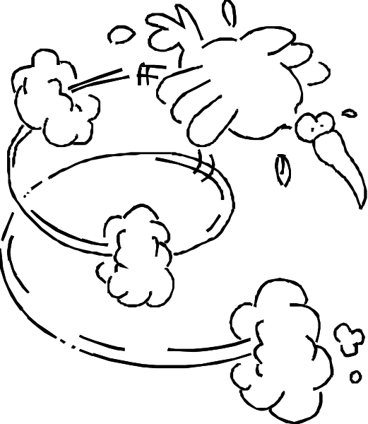 The image shows a black vertical strip with horizontal lines of varying shades from dark to light gray on either side against an indistinct background that appears blurred in color.