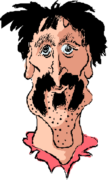 The image shows a cartoon of an older man with facial hair drawn on his face; he is wearing glasses over eyes that appear to be closed in sleepiness or exhaustion.
