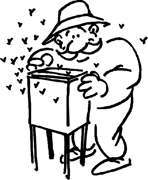 The black and white silhouette of a person standing with their arms crossed against an indistinct background.