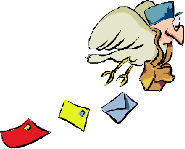 The cartoon shows a man with an exaggeratedly large head who appears to be speaking into a microphone while standing on top of some papers that resemble playing cards; he is wearing glasses and has white hair, suggesting wisdom or age.