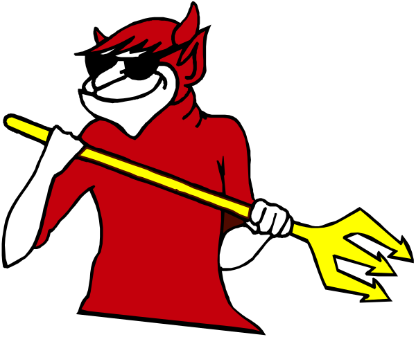 The image features a cartoon character holding an axe with red hair, wearing sunglasses, standing on top of what appears to be a black background that has white text reading "Welcome".