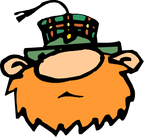 The image features a cartoon of an orange bearded man with glasses wearing a green plaid hat and sunglasses on top of his head; he is standing next to another figure that appears as if it's looking up at him, but only half of this second character can be seen in the frame.