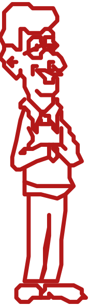 The image shows a red pixelated line on an otherwise gray background with no other discernible content to provide details about.