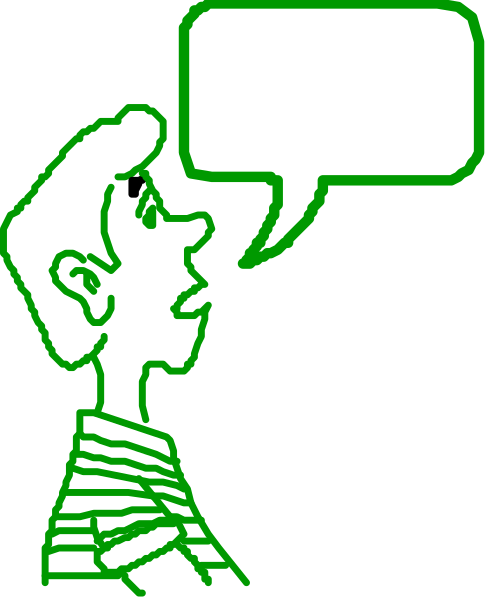 The image shows a black and white cartoon of an animated character with speech bubbles containing text that reads "I'm sorry."