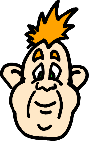The image shows a cartoon of an animated character with exaggerated facial features such as large eyes and eyebrows, depicted against a black background that has stripes resembling blinds in shades of gray.