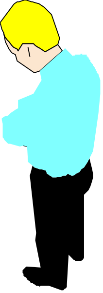 The image shows a person standing on top of another object that appears to be an escalator with black lines indicating motion blur in front of them; there is no text present within this small clip-art image.