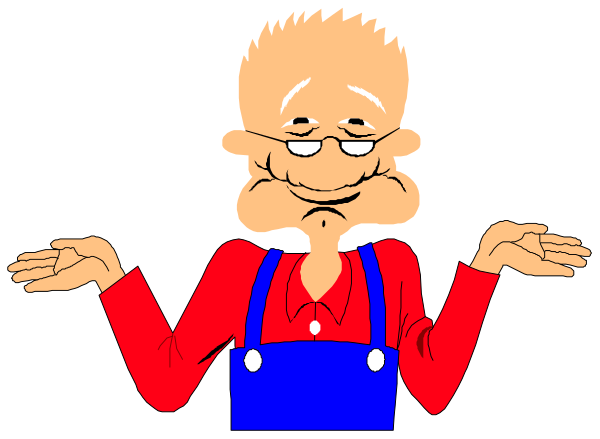 The cartoon shows a character with their hands outstretched as if gesturing to someone offscreen while standing against what appears to be an overcast sky background.