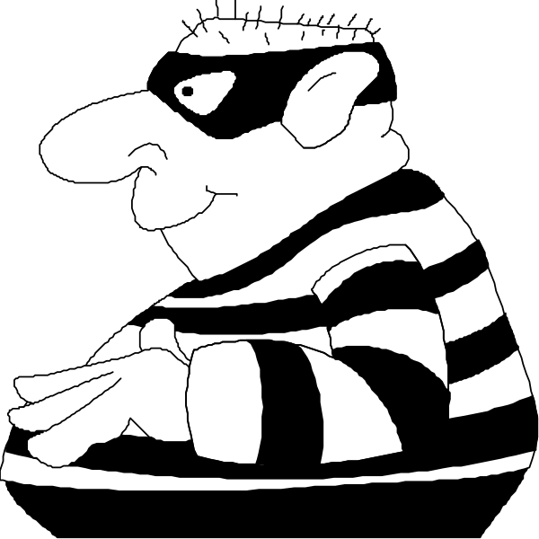 The black and white illustration shows a cartoon of an elderly man sitting at his desk with hands clasped together over it; he is wearing glasses and has gray hair. He appears to be in deep thought, possibly working on something important.