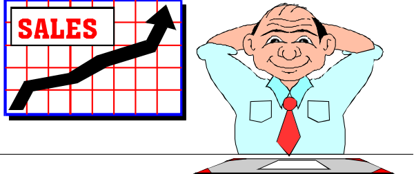 The cartoon shows a man sitting at his desk with graphs on it; he is scratching his head while looking upwards towards them.