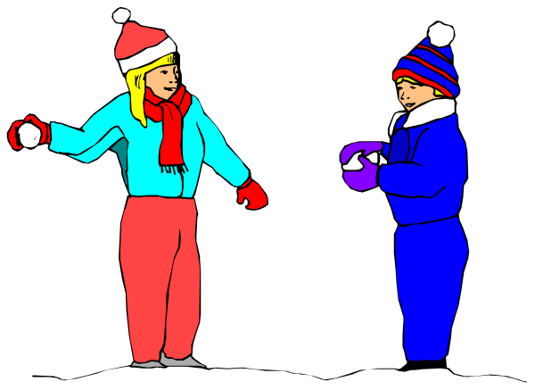 The image shows three cartoon characters dressed as Santa Claus with red suits, white beards, and hats; two of them have hands outstretched towards each other while one is holding a gift bag in their hand.