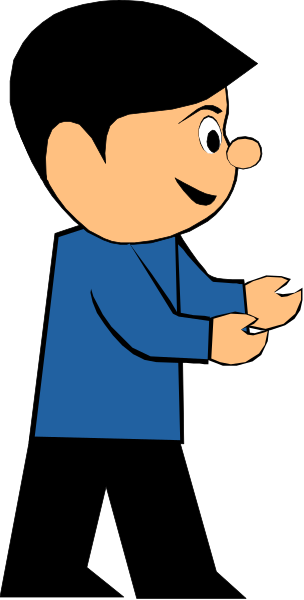 The image shows a cartoon character standing next to an open door with their hand on it as if gesturing towards something inside.