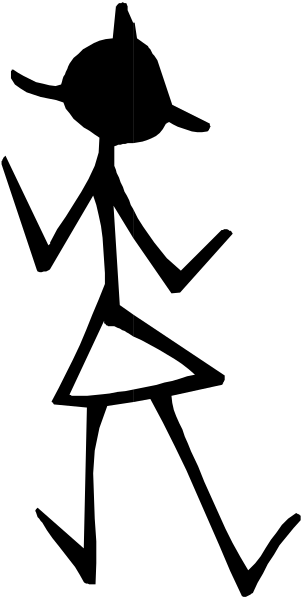 The image shows a black vertical line on a gray background with two horizontal stripes of different shades above it.
