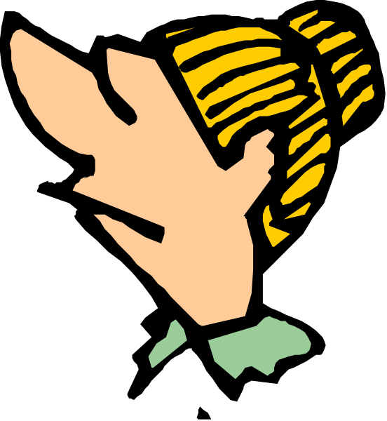The image shows a cartoon of an animated character with blonde hair wearing glasses, set against a black background.