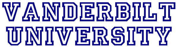 The image shows a logo with text that reads "WANDERBILT UNIVERSITY" on it.