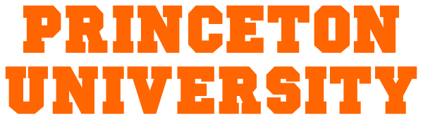 The text "PRINCETON UNIVERSITY" on a white background with an orange border is visible at top of image.
