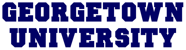 The image shows a logo with text that reads "Georgia State University" on top of an illustration depicting buildings resembling university architecture in blue against a white background at bottom right corner.