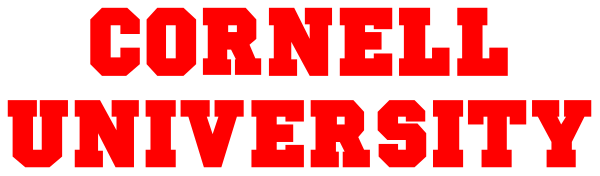 The text "CORNELL UNIVERSITY" on a red background is visible within this small clip-art image.