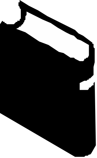 The image shows a black object with white stripes on it against an indistinct background that appears to be grayish-brown in color.