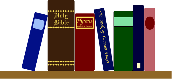 The image shows a collection of books on shelves with various titles visible; there is no text present to provide more information about each book's content.