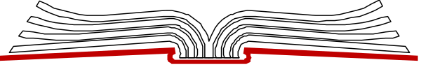The image shows a book with an open cover revealing pages inside, set against a plain background that does not provide any additional context about location or time period.