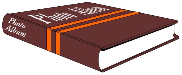The image shows a book with an album cover design on it lying flat against what appears to be another similar item; both items have text that includes "photo" but only one is fully visible as the other's title and author name are obscured by overlapping edges of its container or surface upon which it rests.