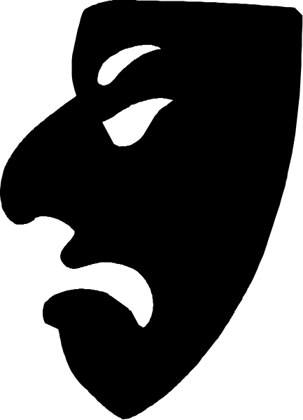 The image shows a black square with white stripes on either side of it against an orange background.