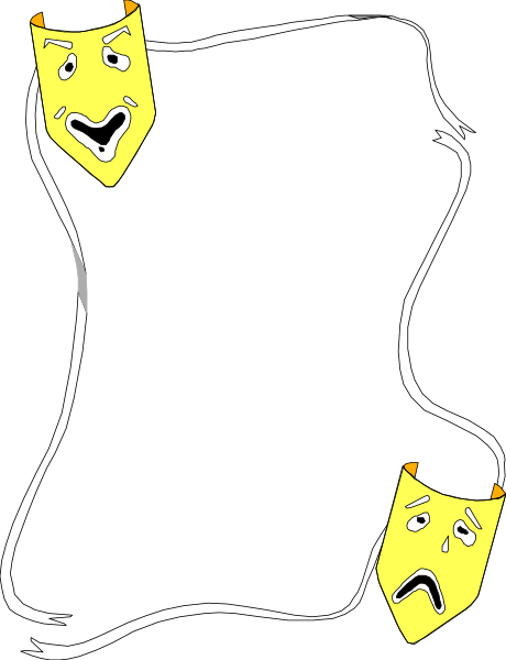 The black background features a cartoon of two characters: on top left corner is an orange character with eyes closed; below it to its right is another yellow character also looking upwards but without any facial details visible, both appear surprised and seem to be floating in space or air against this dark backdrop.