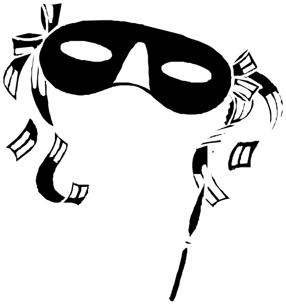 The black and white silhouette of a person's face with an open mouth is shown against a dark background.