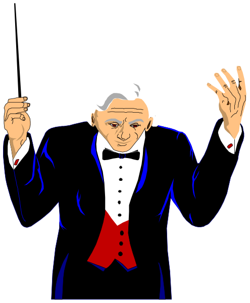The image shows a cartoon of an older man dressed as Elvis Presley with his arms outstretched to either side in front of him while standing on stage; he is wearing sunglasses over eyes, and there's no text present within this small clip-art illustration.
