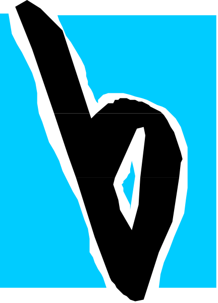 The image shows a blue silhouette of an athlete on top against a white background with no other discernible details visible in this small clip-art format.