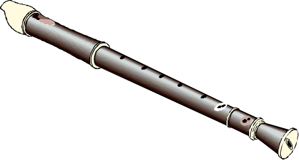 The image shows a flute with gold accents on it against a dark background.
