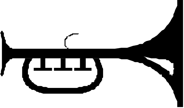 The image shows a black silhouette of an object with two protrusions on either side against a dark background.