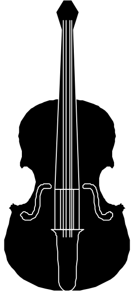 The image shows a violin with its bow on top of it against a black background.