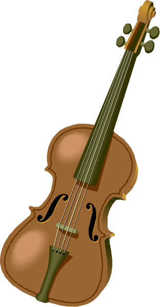 The image shows a violin with its bow resting on it against a plain background.