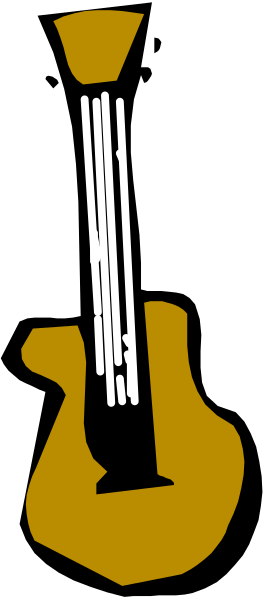 The image shows a stylized representation of an upright bass with its neck facing upwards against what appears to be a dark background.
