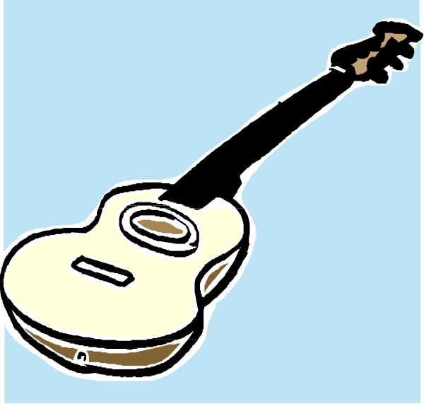 The image shows a guitar with two different views: from above (top) and sideways (bottom).