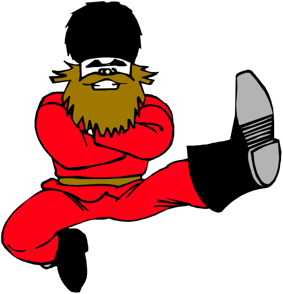 The image shows two panels of a comic strip featuring an animated character dressed as Bruce Lee performing martial arts moves against another figure that appears to be in distress; both characters have exaggerated facial expressions with one showing determination and the other fear, set within black backgrounds without any additional context or setting details.