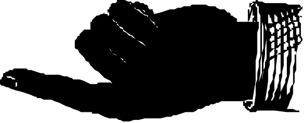 The image shows a black and white photo of an object with textured surfaces that resembles a close-up view of something rough like sandpaper or fabric texture.