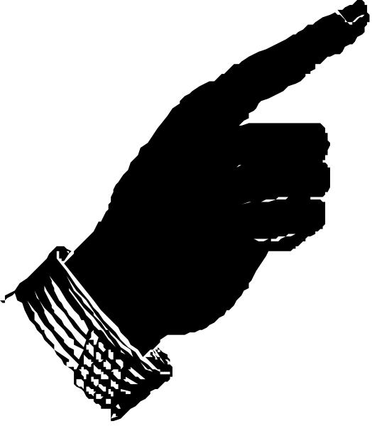 The image shows a black silhouette of an object with multiple layers against a dark background on the left side.