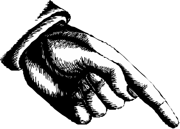 The black and white illustration shows a hand holding an object with two fingers extended upwards towards it from below; there is no text present in this image.