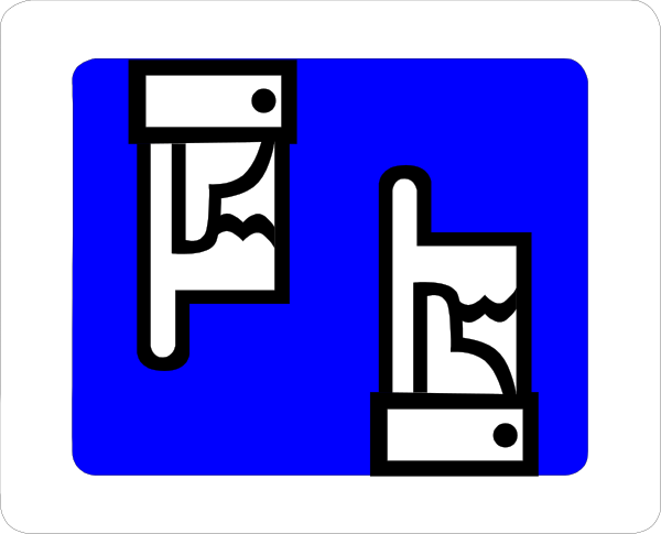 The image shows a blue icon with white text that reads "F1" on top of it, indicating its position within an indexed collection like a bookmark system.