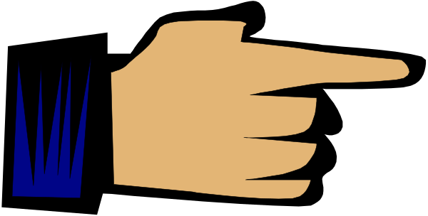 The image shows a hand pointing at something with an arrow graphic overlaid on it.