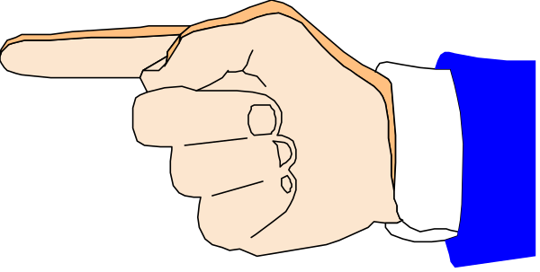 The image shows a hand pointing at something with an index finger extended upwards against a plain background.