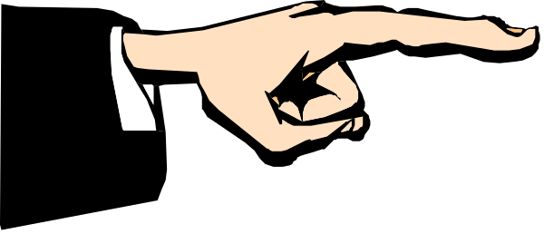 The image shows a hand pointing upwards with an index finger extended against a plain background.
