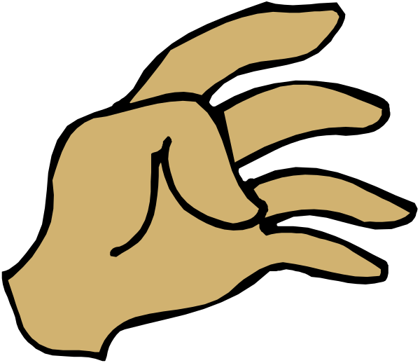The black and white logo of a hand with an index finger pointing upwards on it.