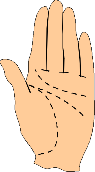 The image shows a hand with fingers extended upwards towards an open palm facing downward against a black background.